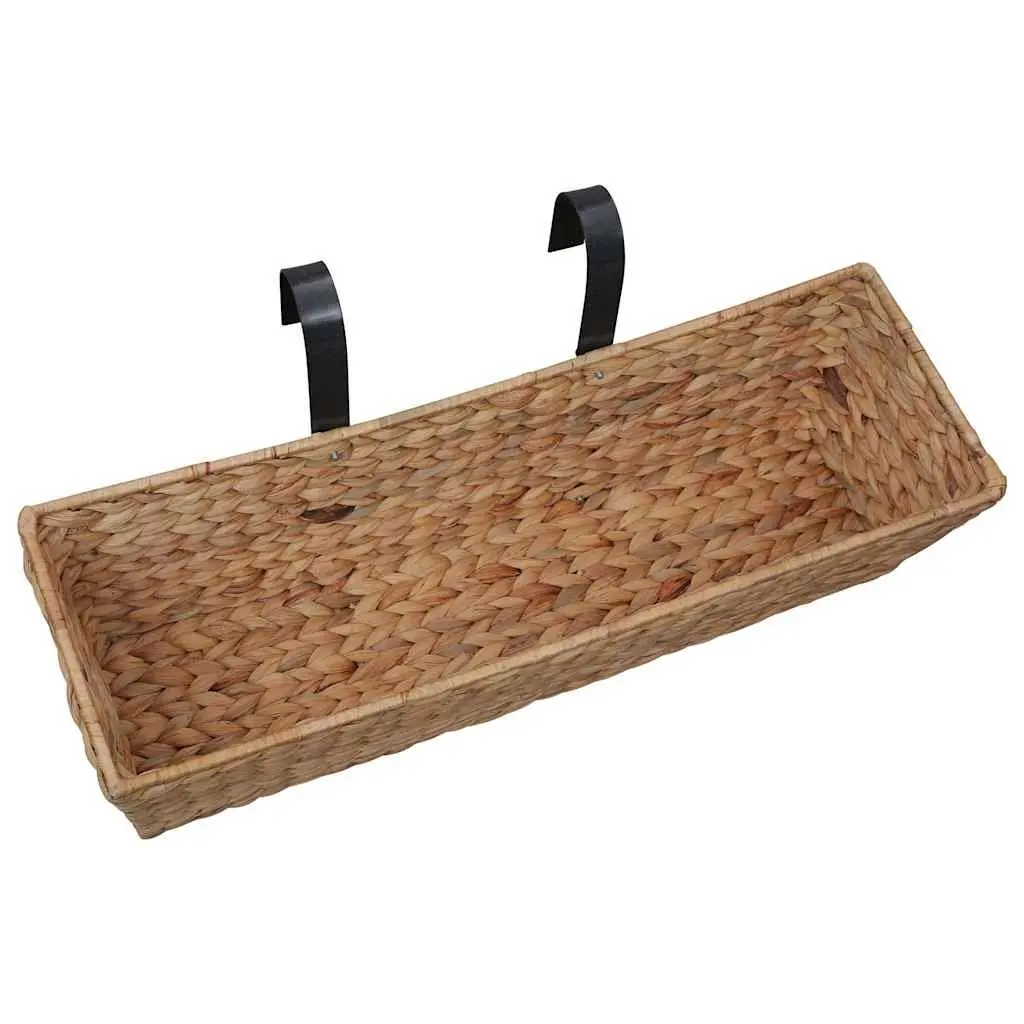 Water Hyacinth Planters Set 2 pcs Indoor Plant Pots Removable Containers Brown