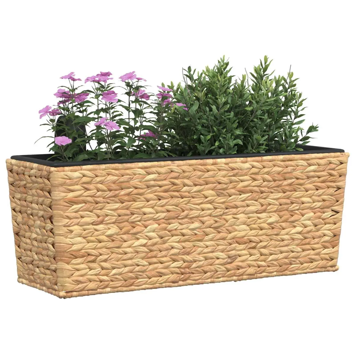 Water Hyacinth Planters Set 2 pcs Indoor Plant Pots Removable Containers Brown