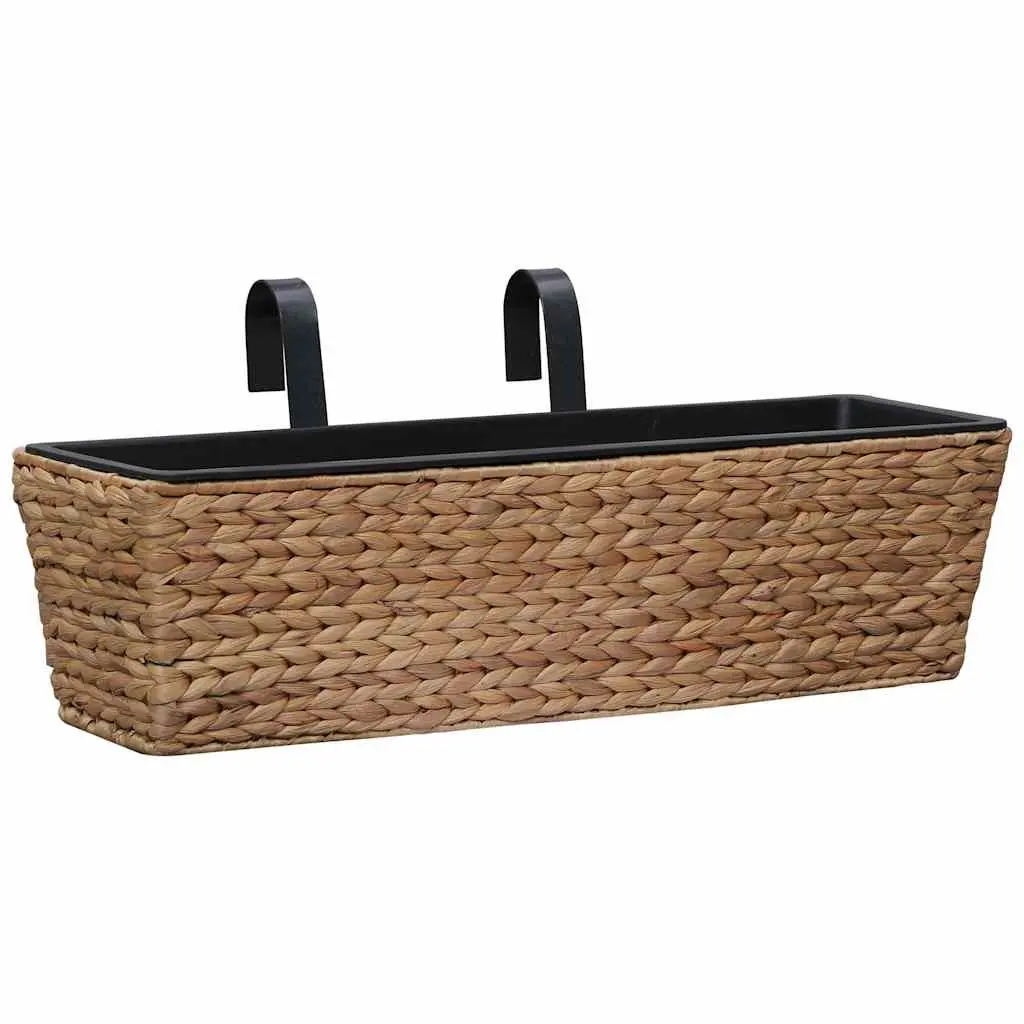 Water Hyacinth Planters Set 2 pcs Indoor Plant Pots Removable Containers Brown