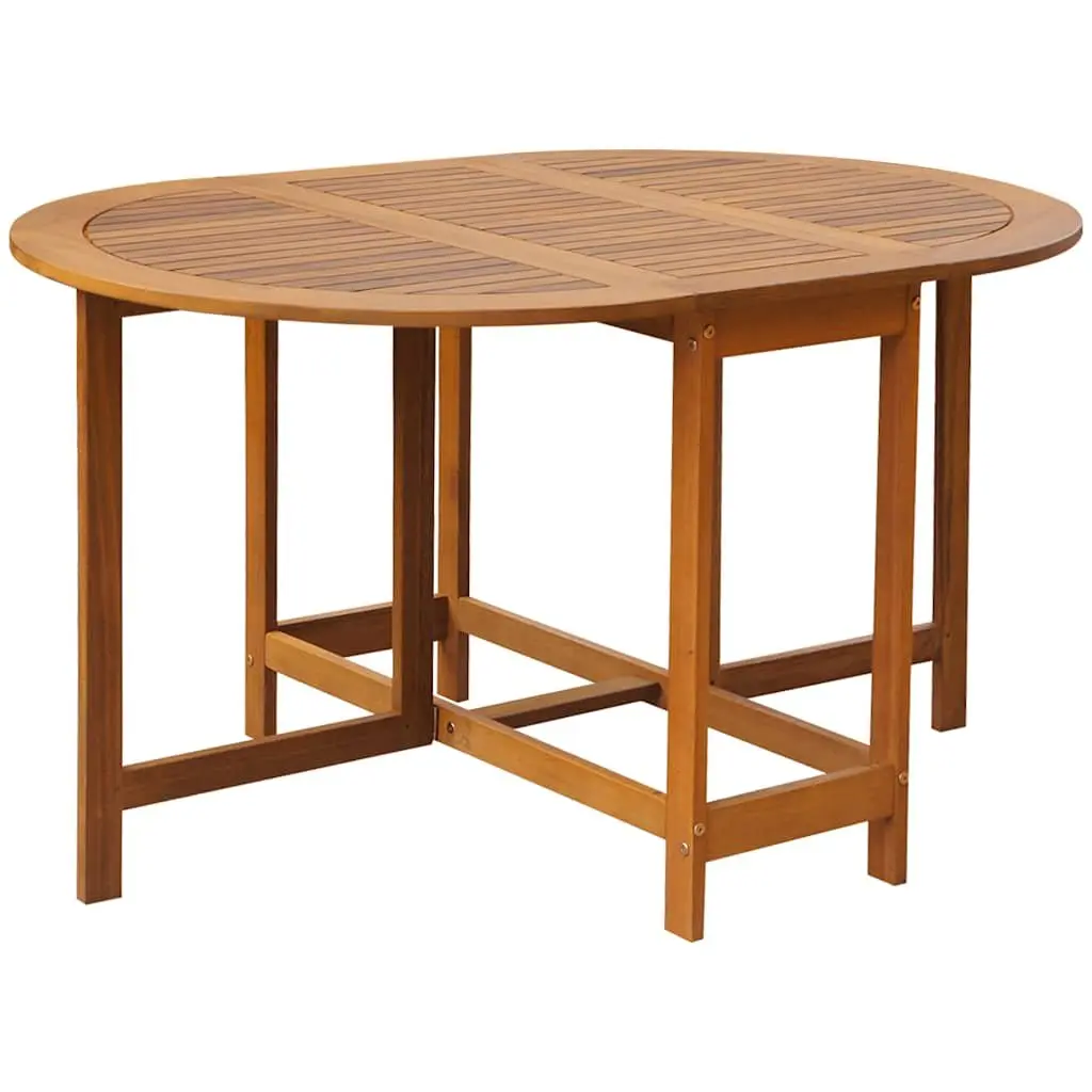 Outdoor Dining Set 5 Piece Folding Table and Chairs Acacia Wood Brown