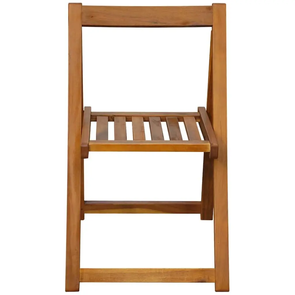 Outdoor Dining Set 5 Piece Folding Table and Chairs Acacia Wood Brown