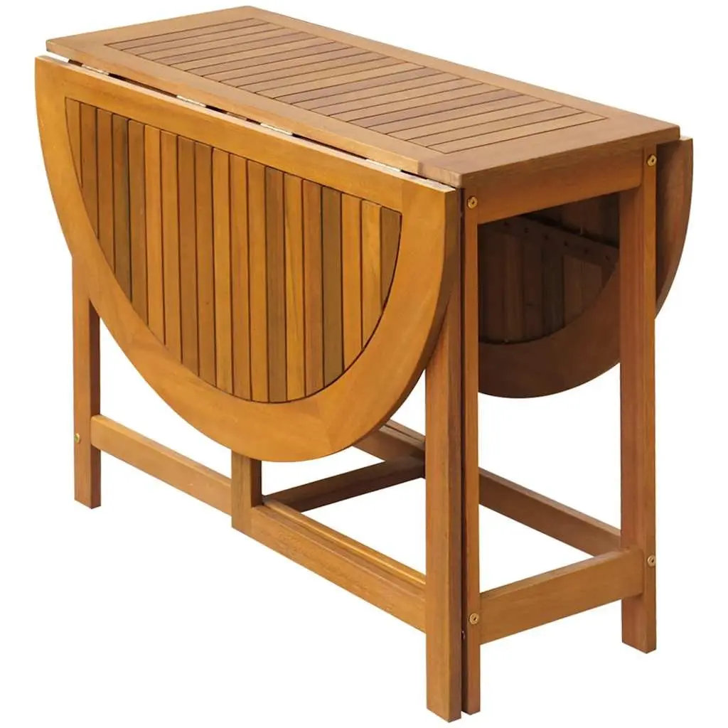 Outdoor Dining Set 5 Piece Folding Table and Chairs Acacia Wood Brown