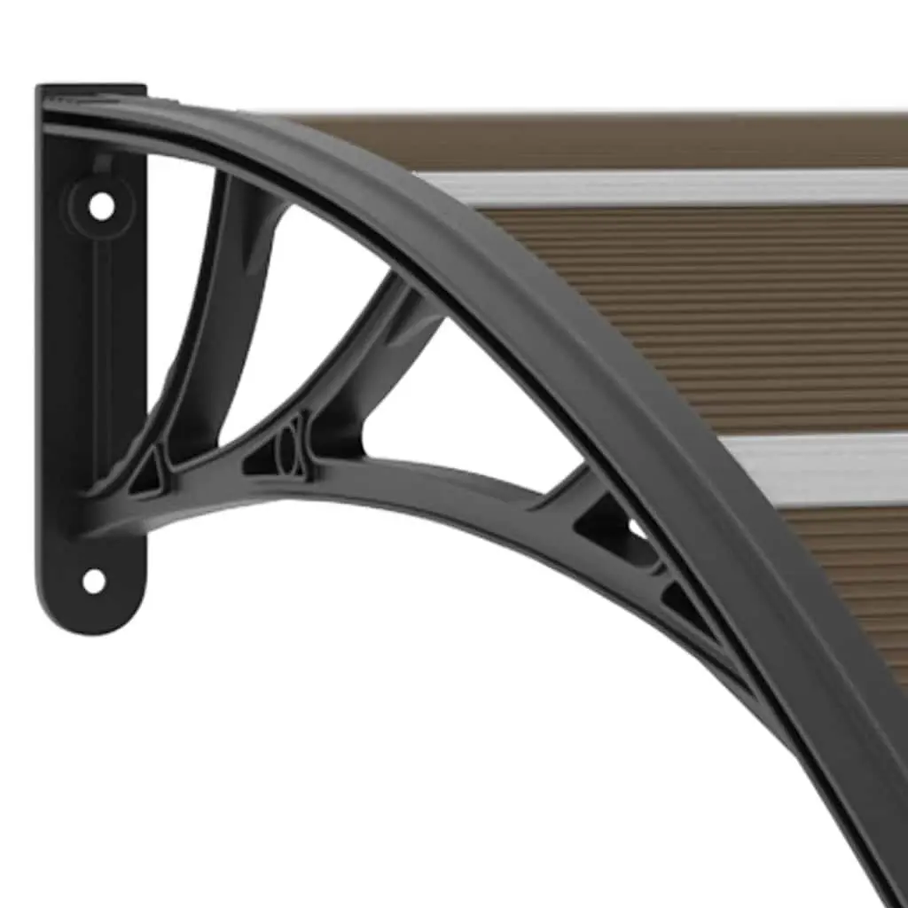 Door Canopy Polycarbonate Shelter 120x100cm Black