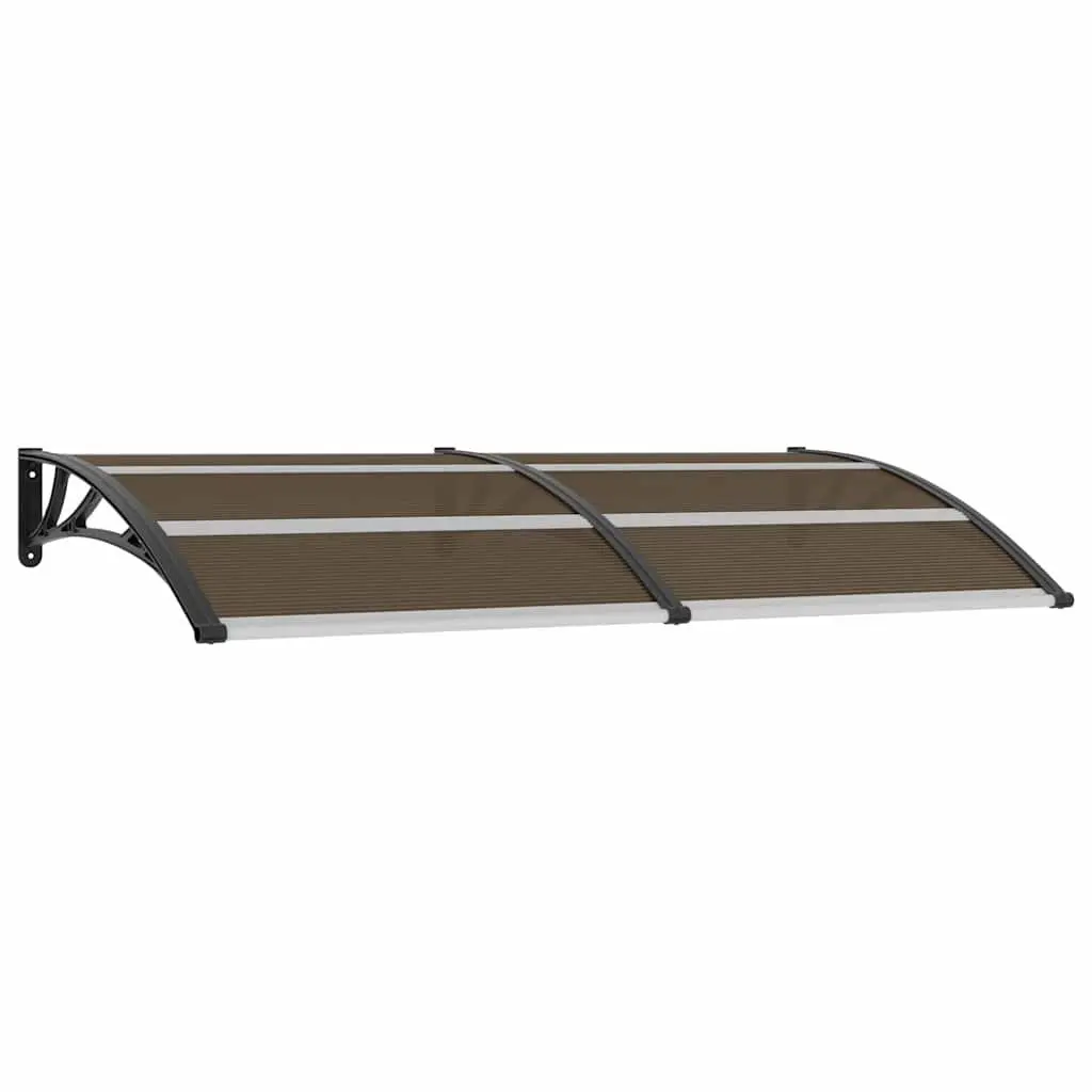 Door Canopy Weather Resistant 200x100cm Black Polycarbonate Awning