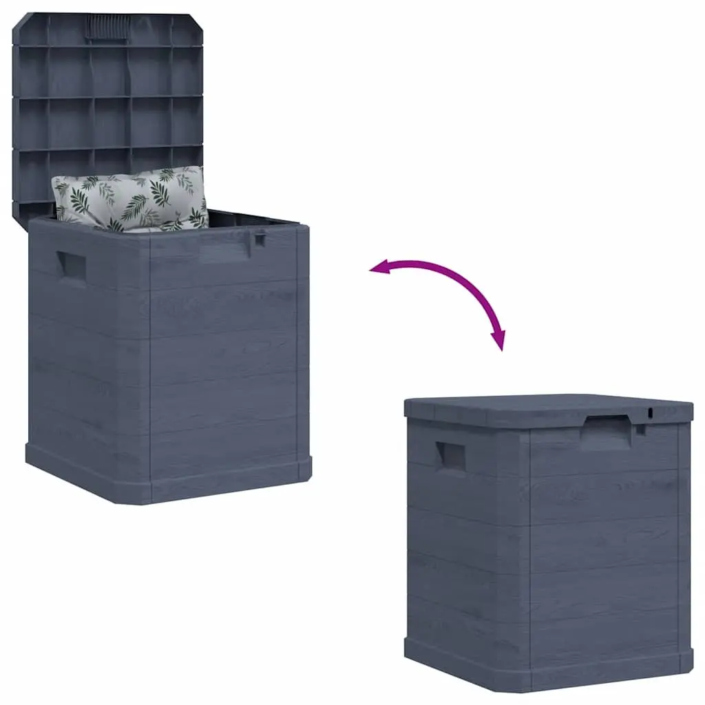 Garden Storage Box 90L Weather-Resistant Plastic Anthracite Outdoor Deck Container