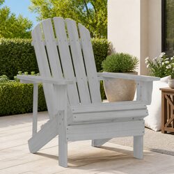Wooden Outdoor Armchair Garden Patio Seating Grey Relax Furniture Easy Assembly