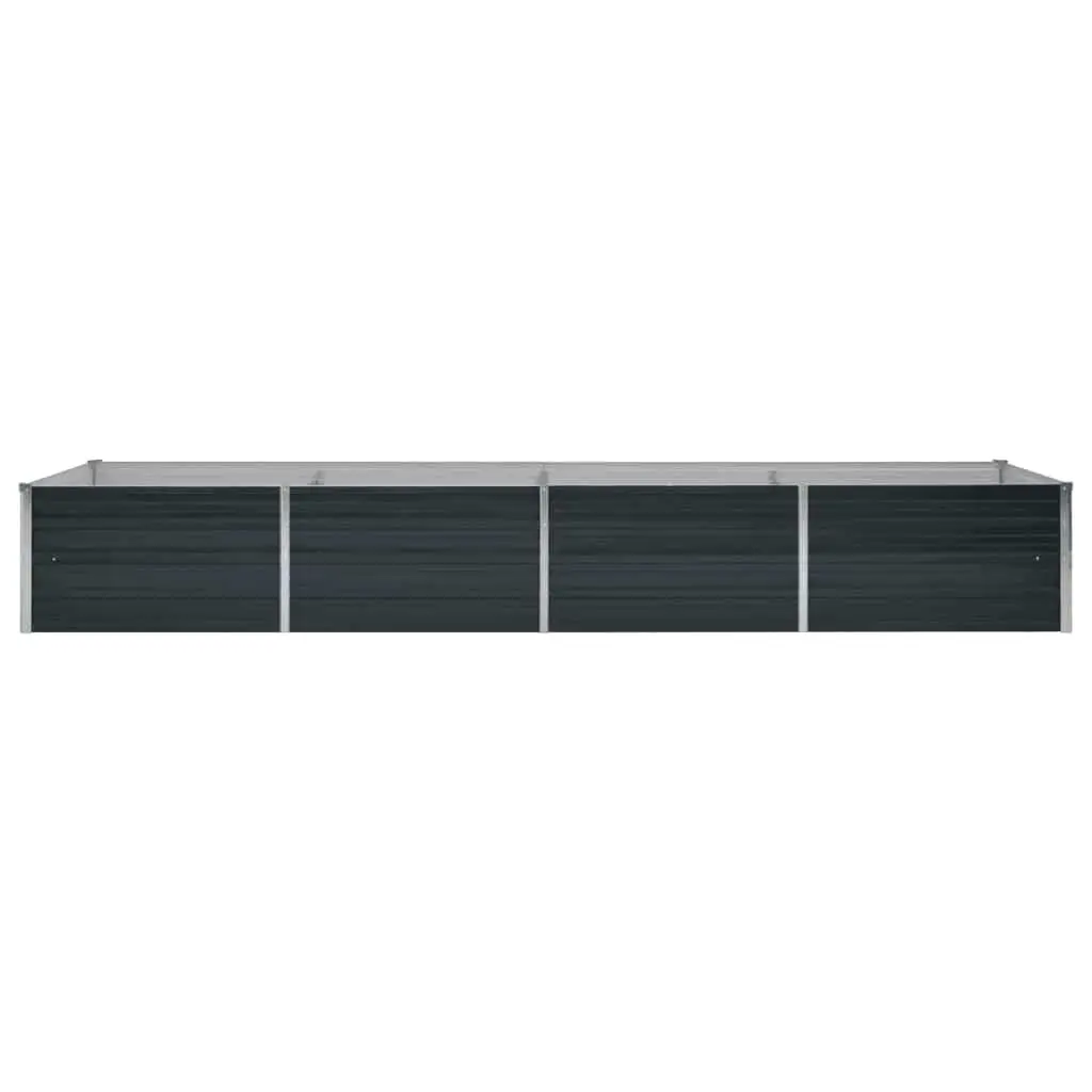 Raised Garden Bed Galvanised Steel 320x80x45cm Anthracite Outdoor Planter Box