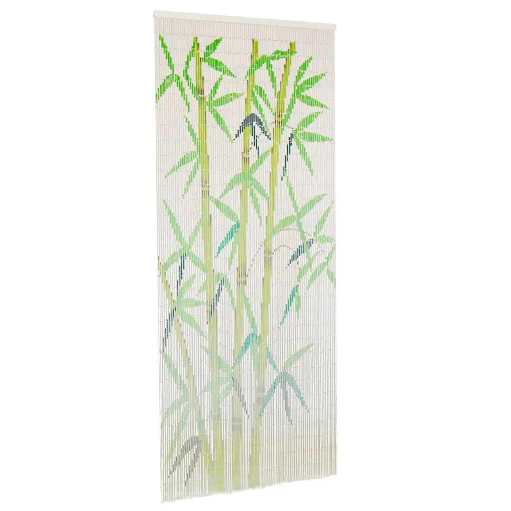 Insect Door Curtain Bamboo Leaves Print 90x200 cm Multicolour