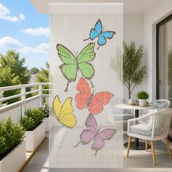 Insect Door Curtain Bamboo Multicolour 90x200 cm Fly Mosquito Screen Balcony