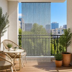 Insect Door Curtain Bamboo 90x200 cm Grey Window Screen Room Divider Decor