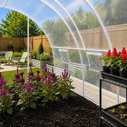 Greenhouse 13.5m² 450x300x200cm PE Mesh Ventilation Windows Garden Plant House