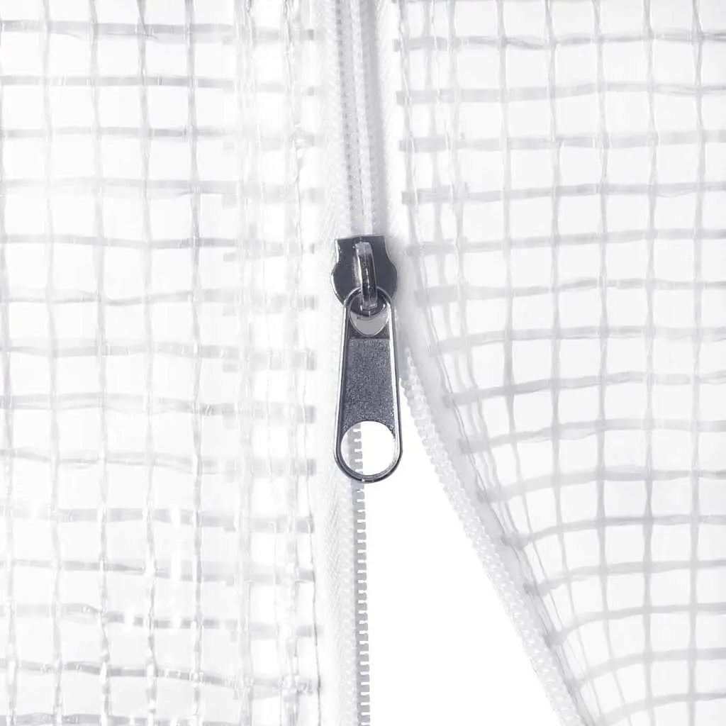 Greenhouse PE Mesh Fabric 27 m² 900x300x200 cm White Galvanised Steel Frame