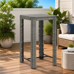 Outdoor Bar Table Grey 60.5x60.5x110.5 cm Garden Patio Furniture