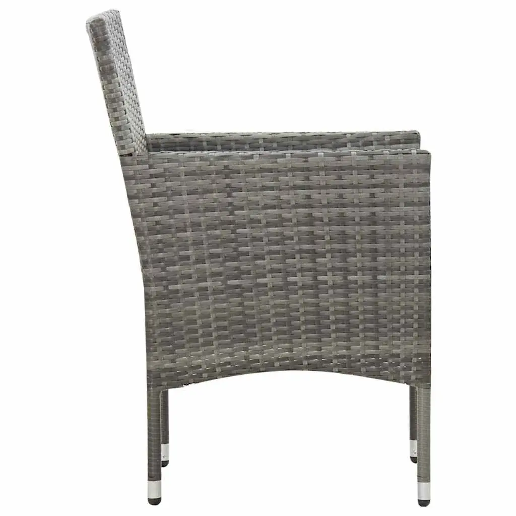 4 Piece Garden Lounge Set Weather Resistant PE Rattan Outdoor Furniture Grey