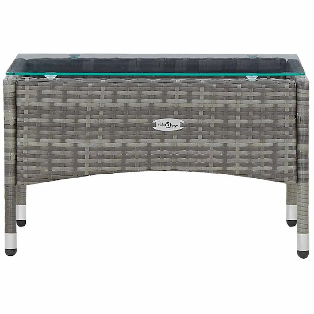 4 Piece Garden Lounge Set Weather Resistant PE Rattan Outdoor Furniture Grey