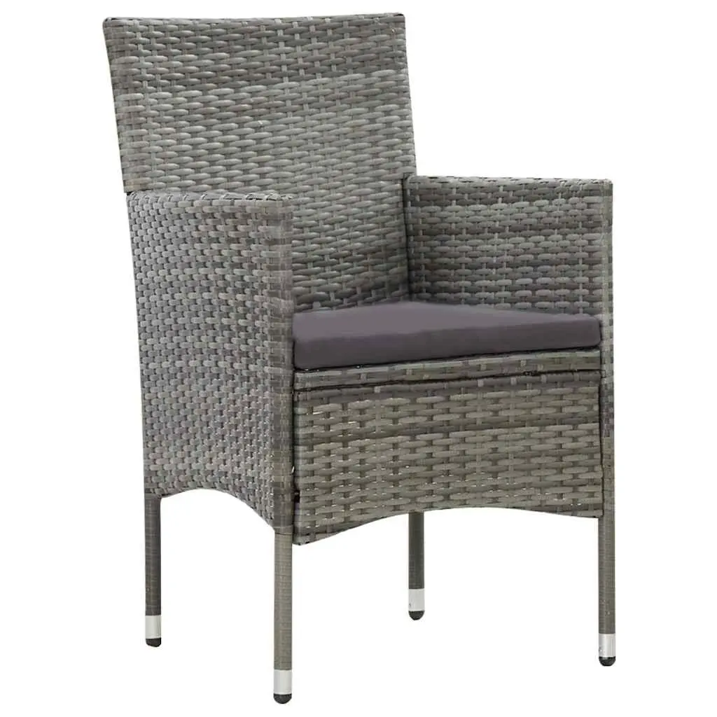 4 Piece Garden Lounge Set Weather Resistant PE Rattan Outdoor Furniture Grey