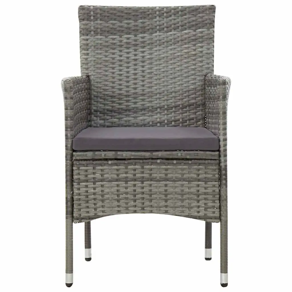 4 Piece Garden Lounge Set Weather Resistant PE Rattan Outdoor Furniture Grey