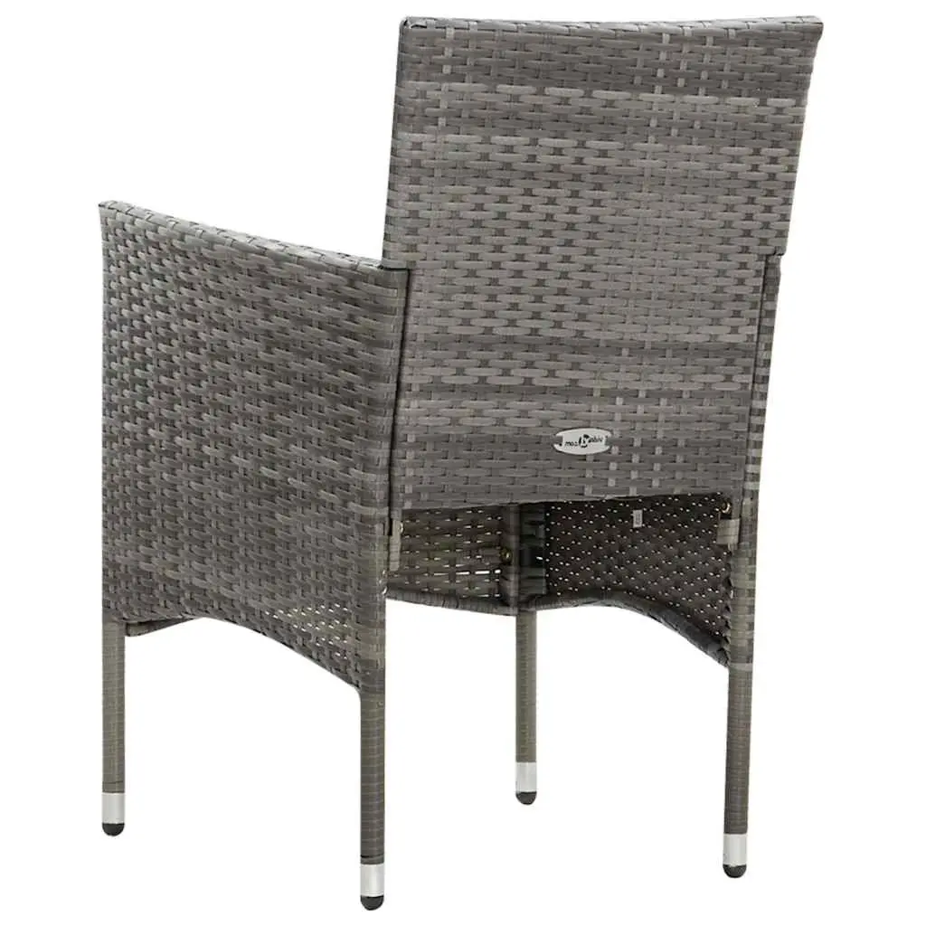 4 Piece Garden Lounge Set Weather Resistant PE Rattan Outdoor Furniture Grey