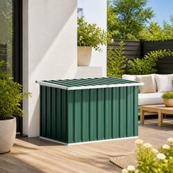 Garden Storage Box Green Outdoor Patio Deck Tool Equipment Container Chest