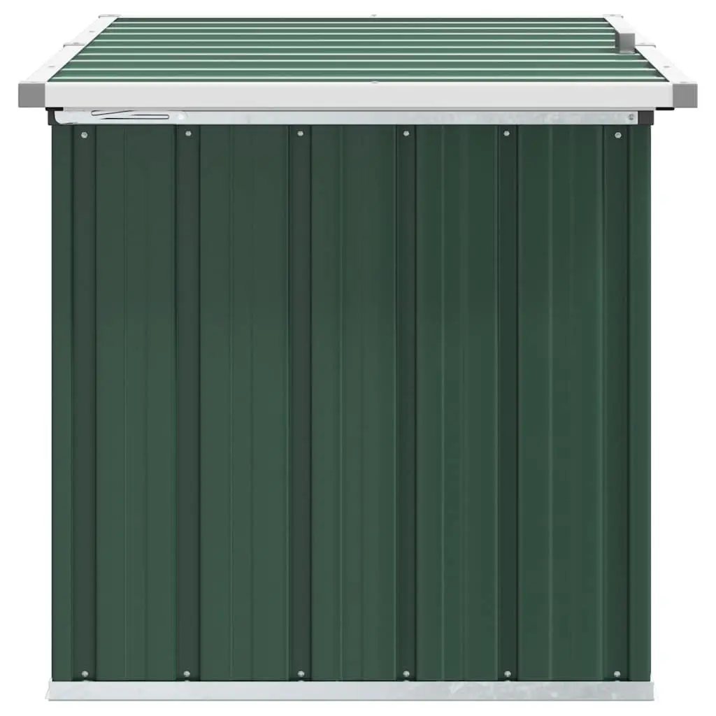 Garden Storage Box Green Galvanised Steel Outdoor Patio Deck Tool Equipment Container Chest 109 x 67 x 65 cm