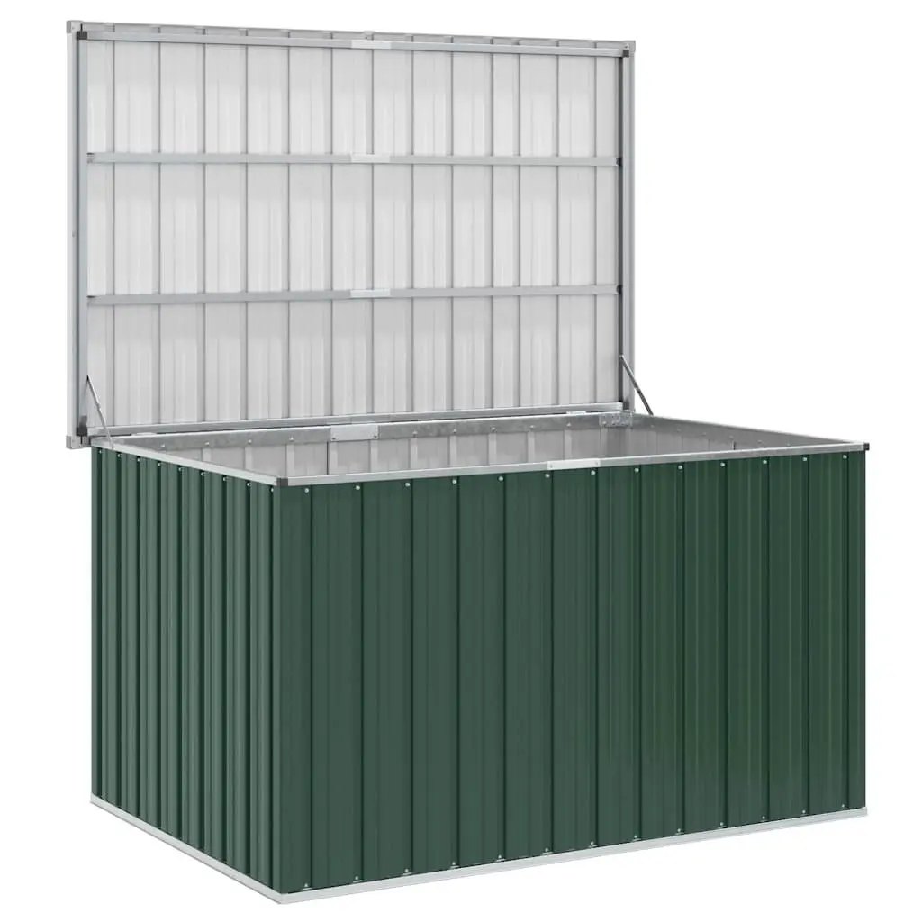 Garden Storage Box Galvanised Steel Frame 149x99x93cm Green