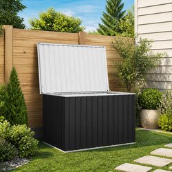 Garden Storage Box Anthracite Outdoor Patio Deck Cushion Pillow Blanket Tool