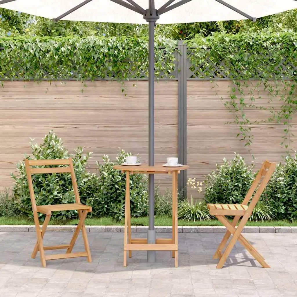 Folding Garden Dining Table Outdoor Patio Furniture Brown Acacia Wood 60x75cm