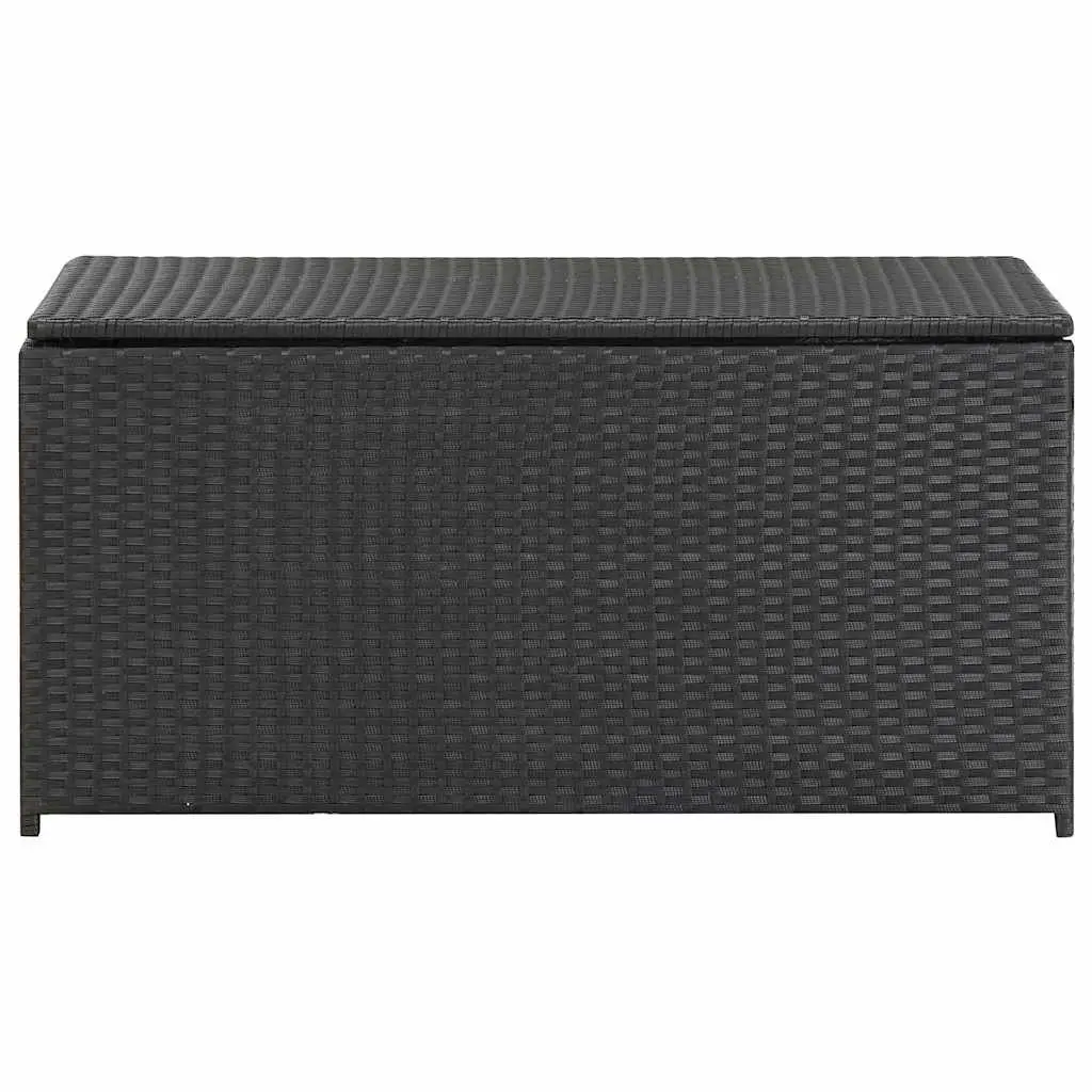 Outdoor Storage Box Poly Rattan 100x50x50cm Black