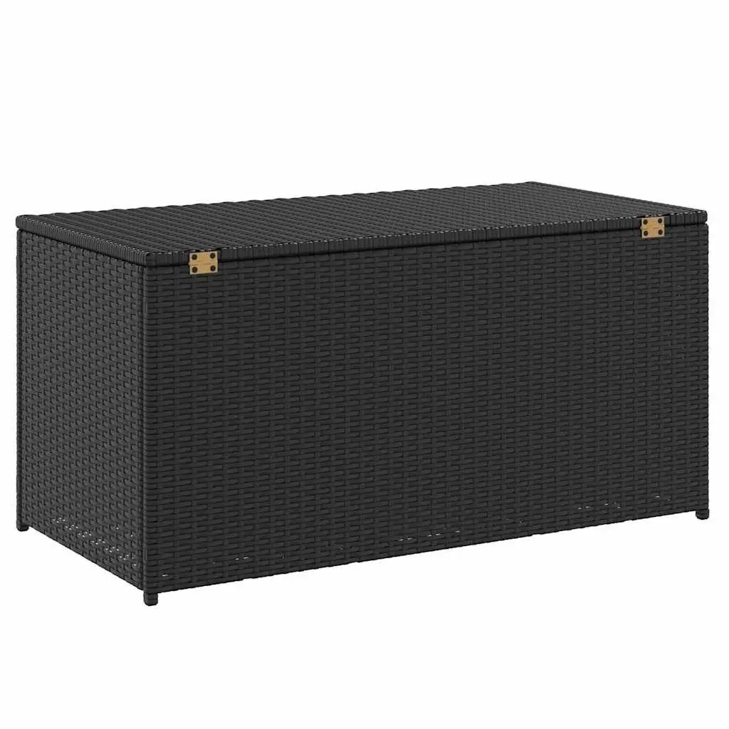 Outdoor Storage Box Poly Rattan 100x50x50cm Black