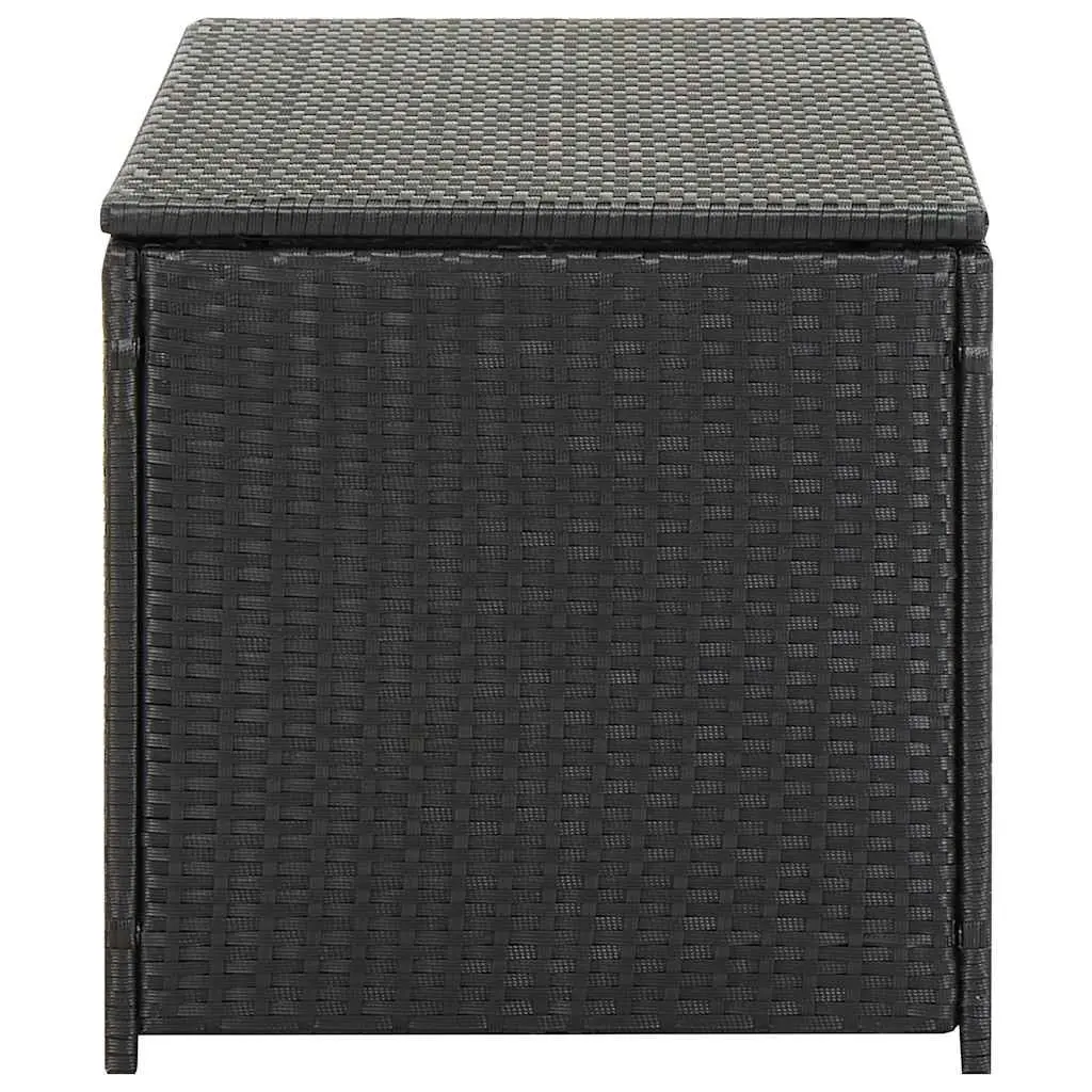 Outdoor Storage Box Poly Rattan 100x50x50cm Black