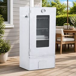 Outdoor BBQ Oven Smoker 83cm Tall Smoking Barbecue Grill with Thermometer Window