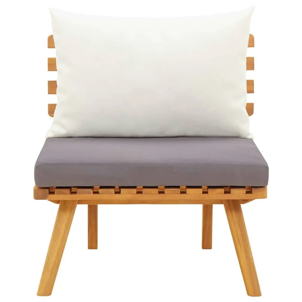 Outdoor Garden Chair Solid Acacia Wood Brown with Cushions