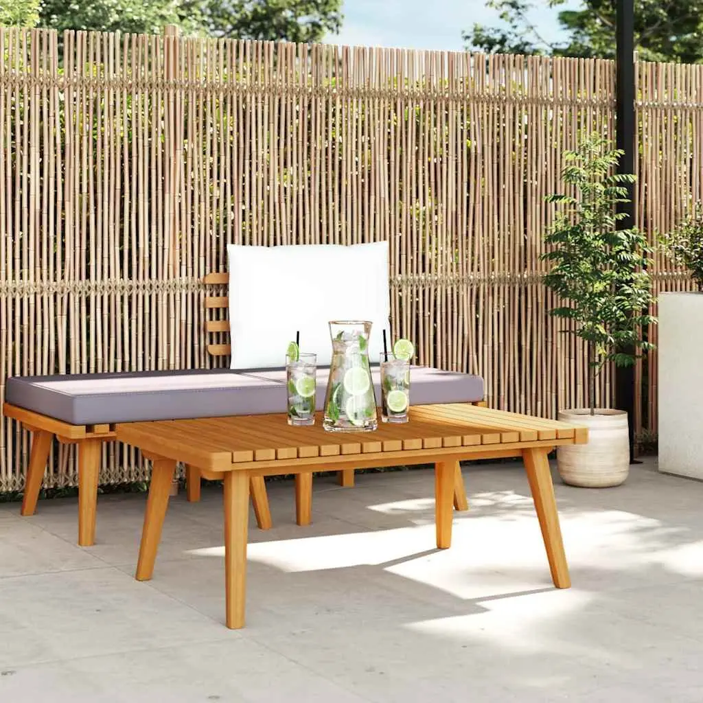 Outdoor Coffee Table 90x55x35cm Slatted Tabletop Garden Patio Furniture Brown