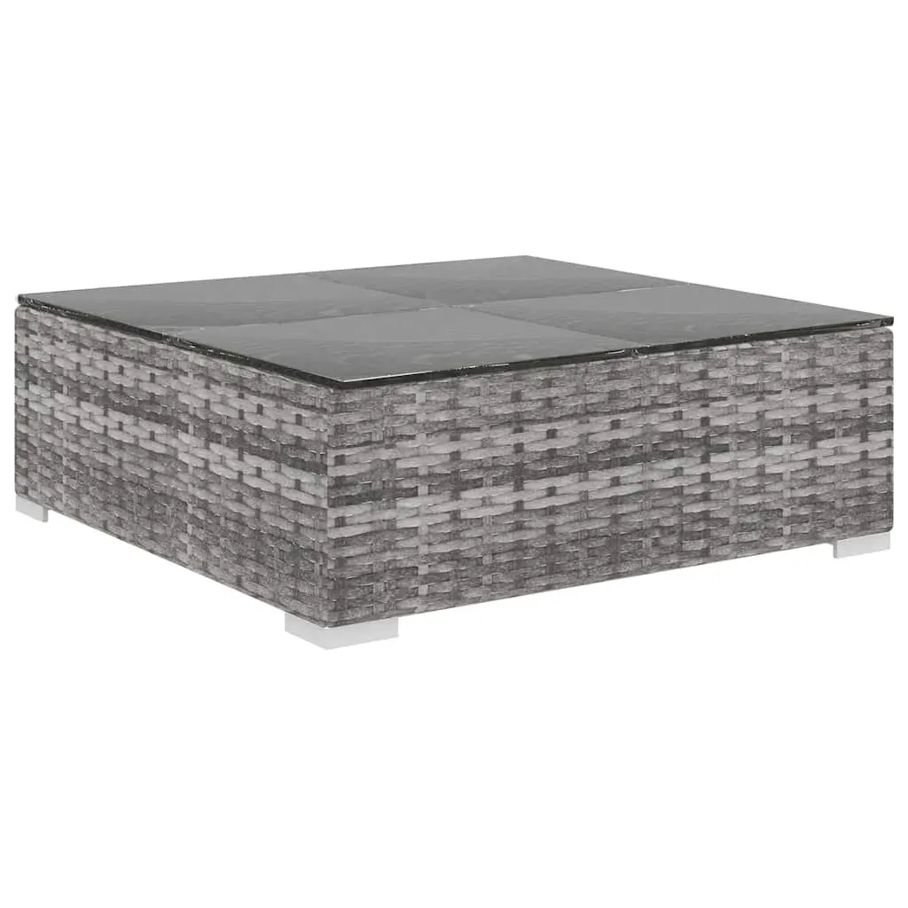 4 Piece Garden Lounge Sofa Set Weather-Resistant Grey Rattan with Cushions