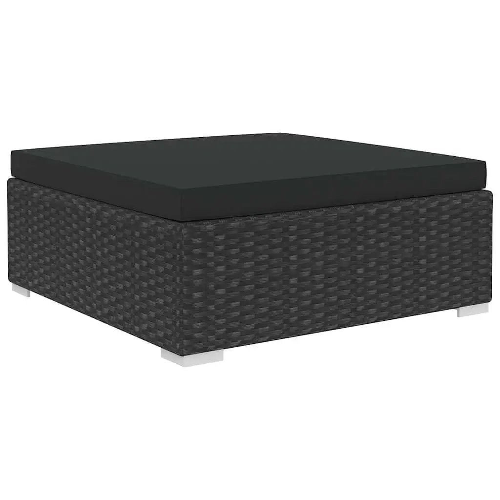 5 Piece Outdoor Garden Lounge Set with Cushions Poly Rattan Patio Furniture
