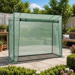 Walk-in Greenhouse 200x80x173cm Green Steel Frame UV Protected Garden Portable