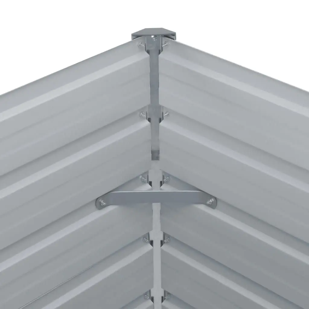 Raised Garden Bed Galvanised Steel Rectangular 160x80x45 cm Green