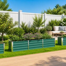 Raised Garden Bed Planter Box Outdoor Gardening Flowers Vegetables Herbs Growing