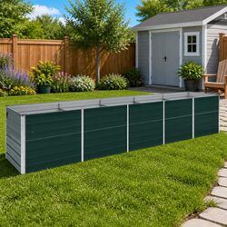 Raised Garden Bed Galvanised Steel Planter Box Outdoor Flowers Vegetables Herbs