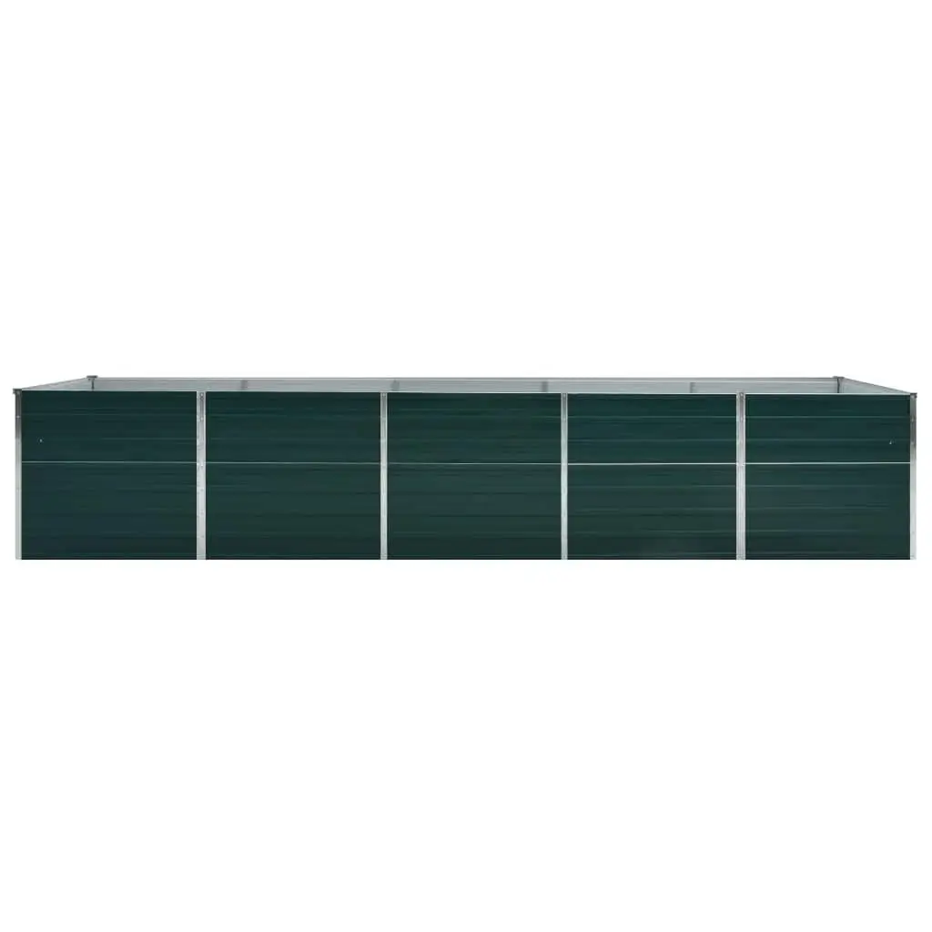 Raised Garden Bed Galvanised Steel Planter Box Outdoor Green 400 x 80 x 45 cm