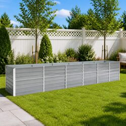 Garden Raised Bed Galvanised Steel Outdoor Planter Box Flowers Vegetables Herbs