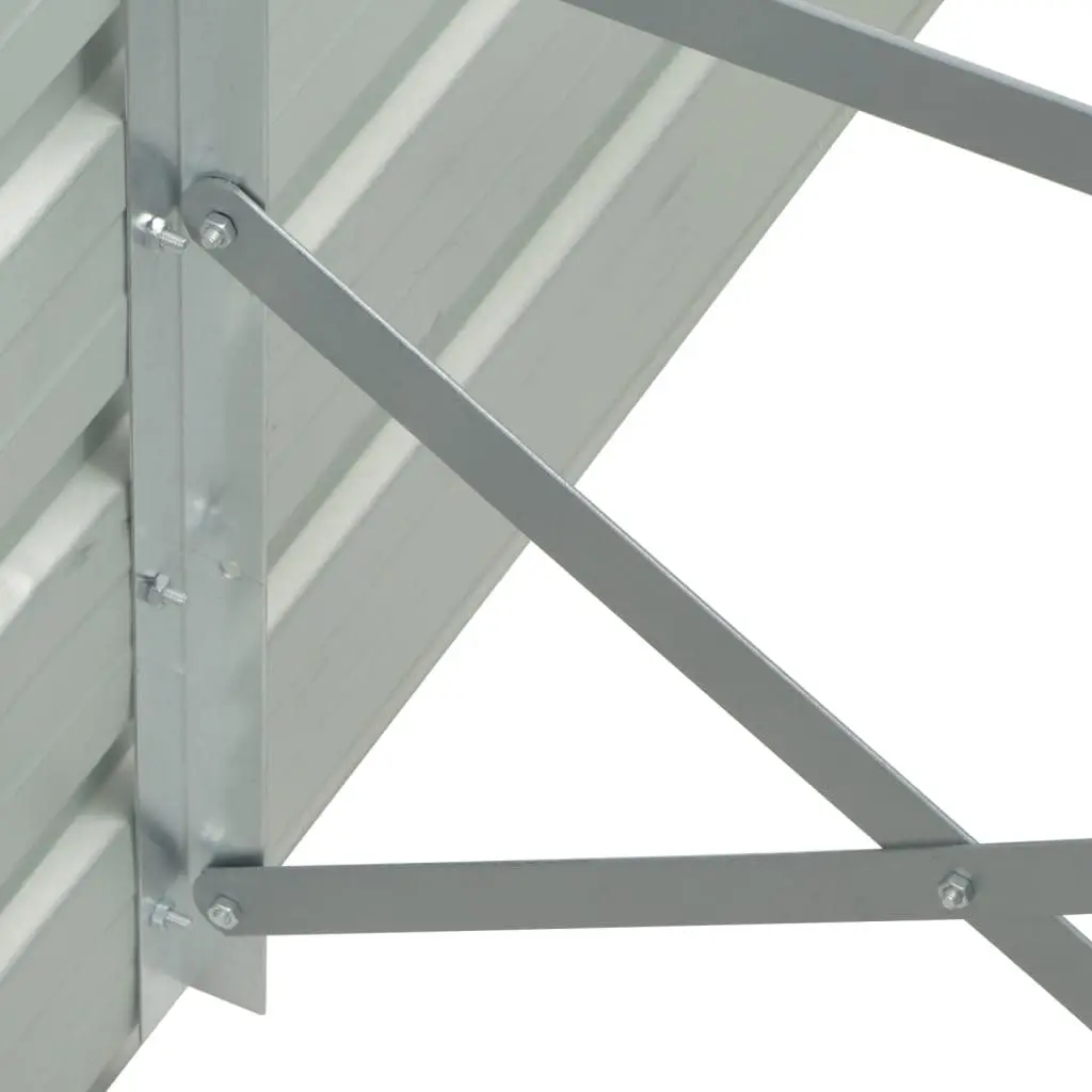 Galvanised Steel Raised Bed Outdoor Planter Box Grey 600 x 80 x 45 cm