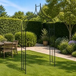Garden Arch Dark Green Outdoor Arbour Wedding Trellis Climbing Plants Decorative