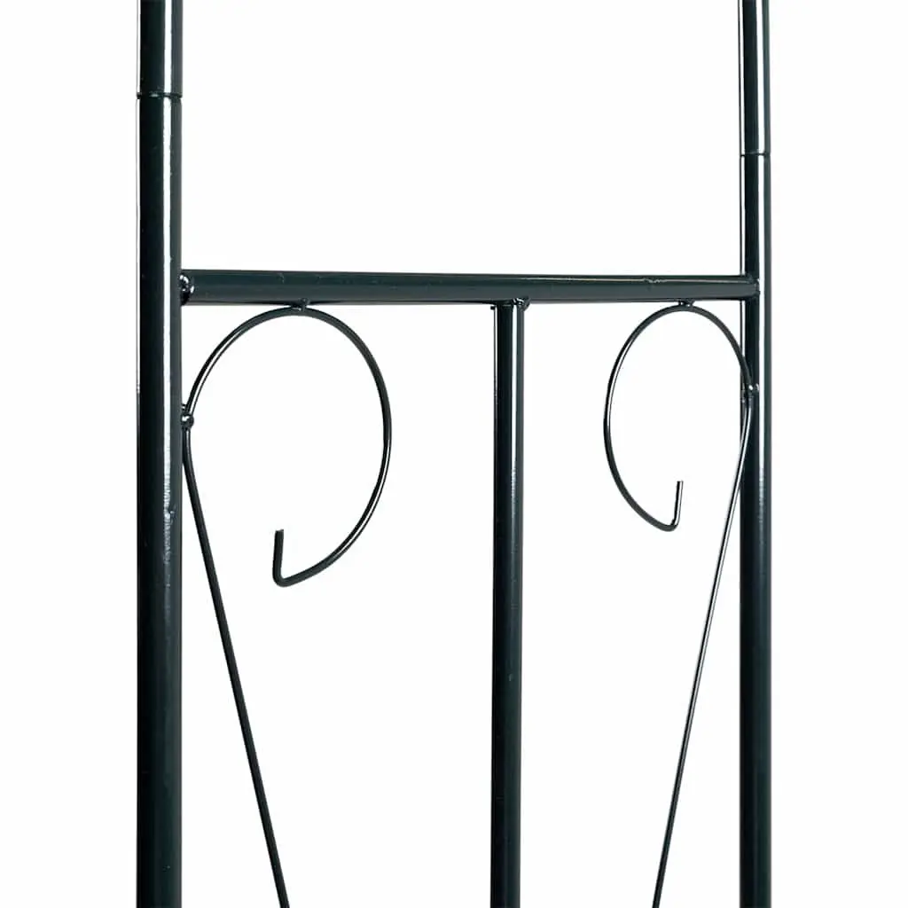 Garden Arch Dark Green Iron Tubing Outdoor Arbour for Climbing Plants