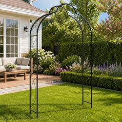 Garden Arch Black Iron Outdoor Arbour Climbing Plants Wedding Decoration