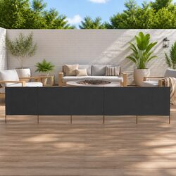 5-Panel Folding Wind Screen Outdoor Garden Shelter Fabric 600cm x 120cm