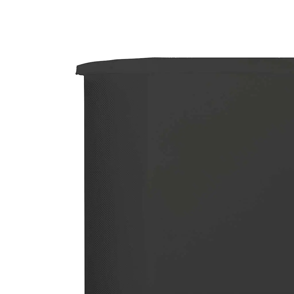 Folding Wind Screen 9 Panel Outdoor Shelter Shade 1200x120 cm Anthracite Non-woven Fabric with Wooden Poles