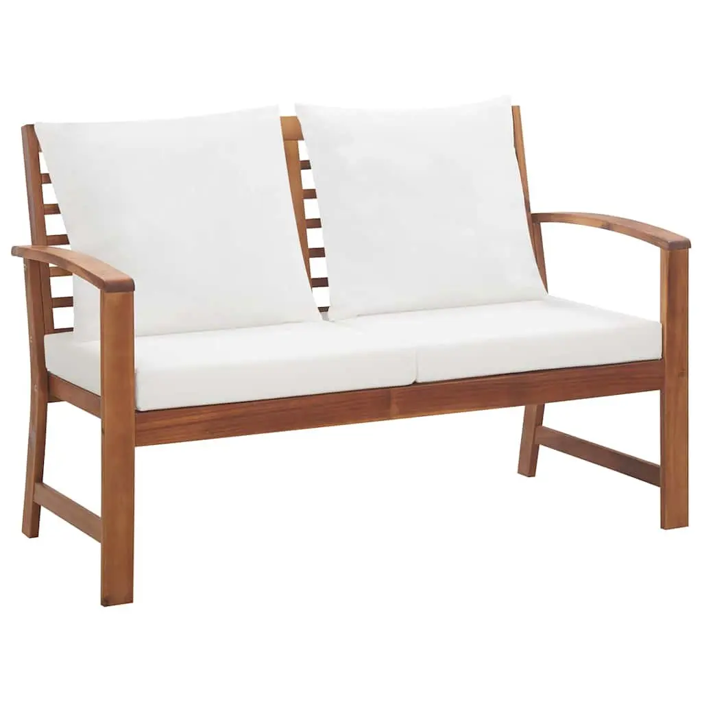 4 Piece Garden Lounge Set with Cushions Acacia Wood Outdoor Furniture Sofa