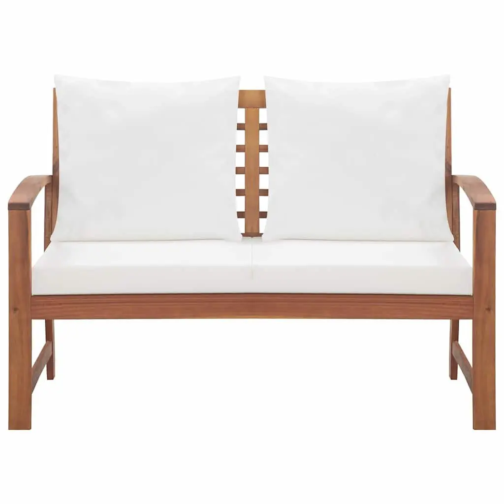 4 Piece Garden Lounge Set with Cushions Acacia Wood Outdoor Furniture Sofa
