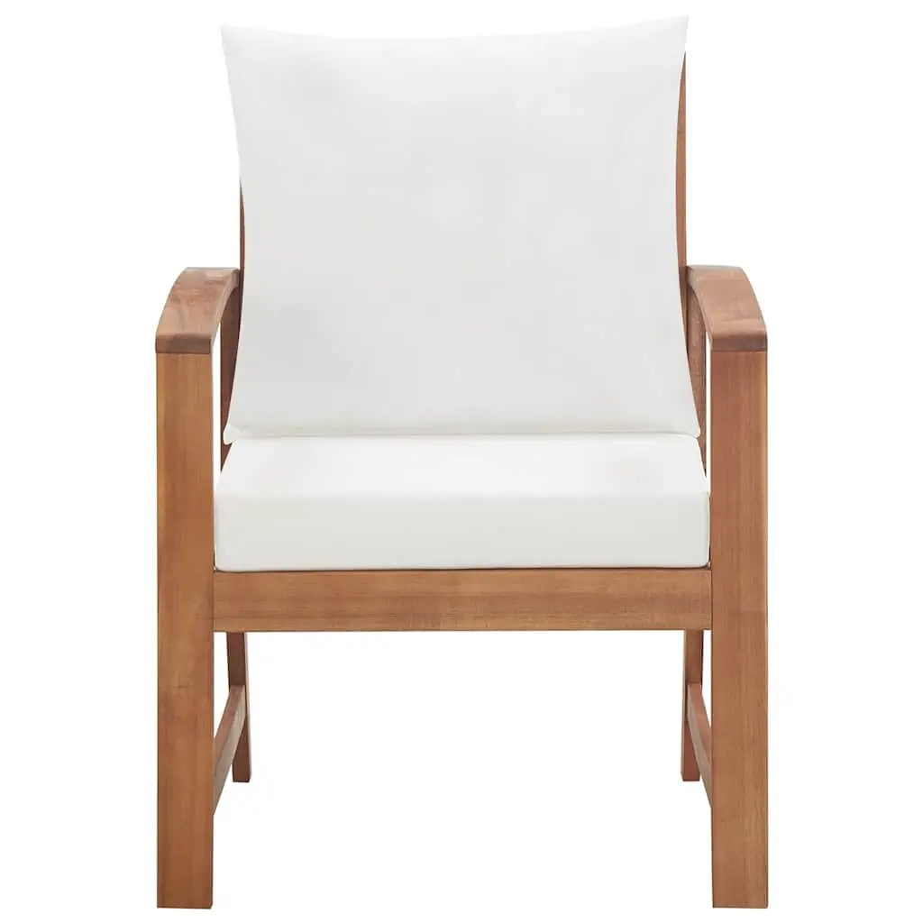 4 Piece Garden Lounge Set with Cushions Acacia Wood Outdoor Furniture Sofa